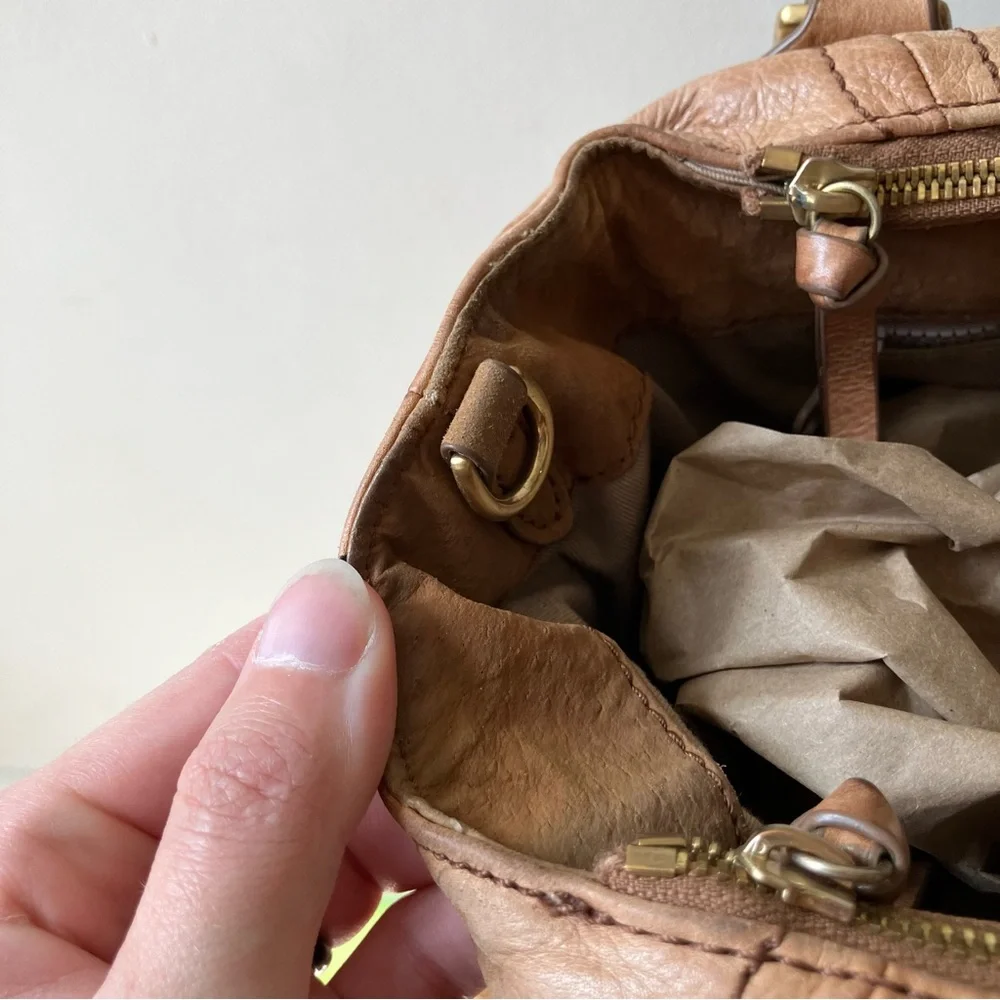 J. Crew | Leather Tassel Shoulder Satchel Bag